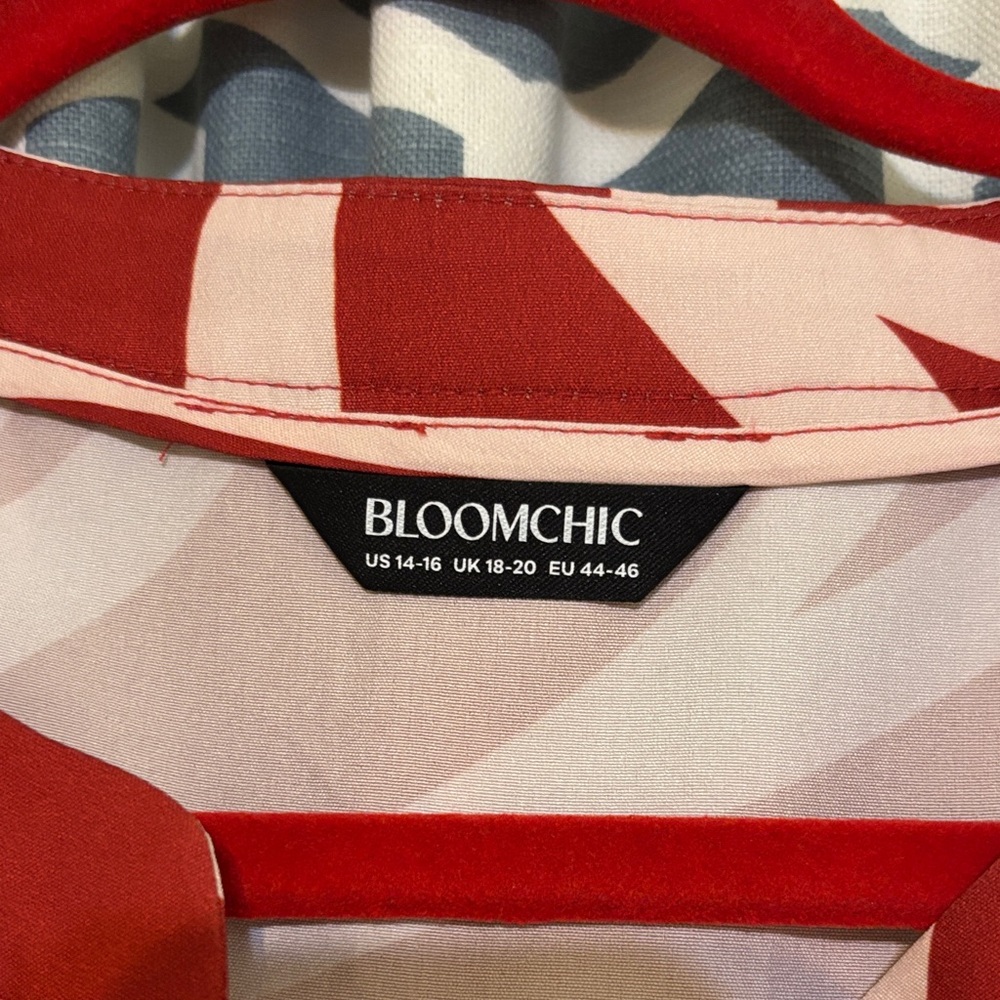 BloomChic Red and White Midi Dress - Picture 3 of 5